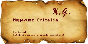 Mayerusz Grizelda névjegykártya